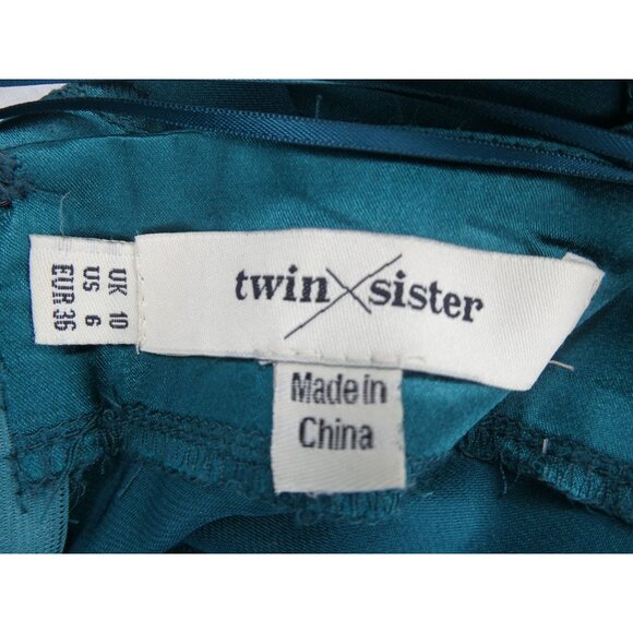 Twin Sister Women's Teal Green Dress‎ Maxi Dress Size 6 - Picture 6 of 6